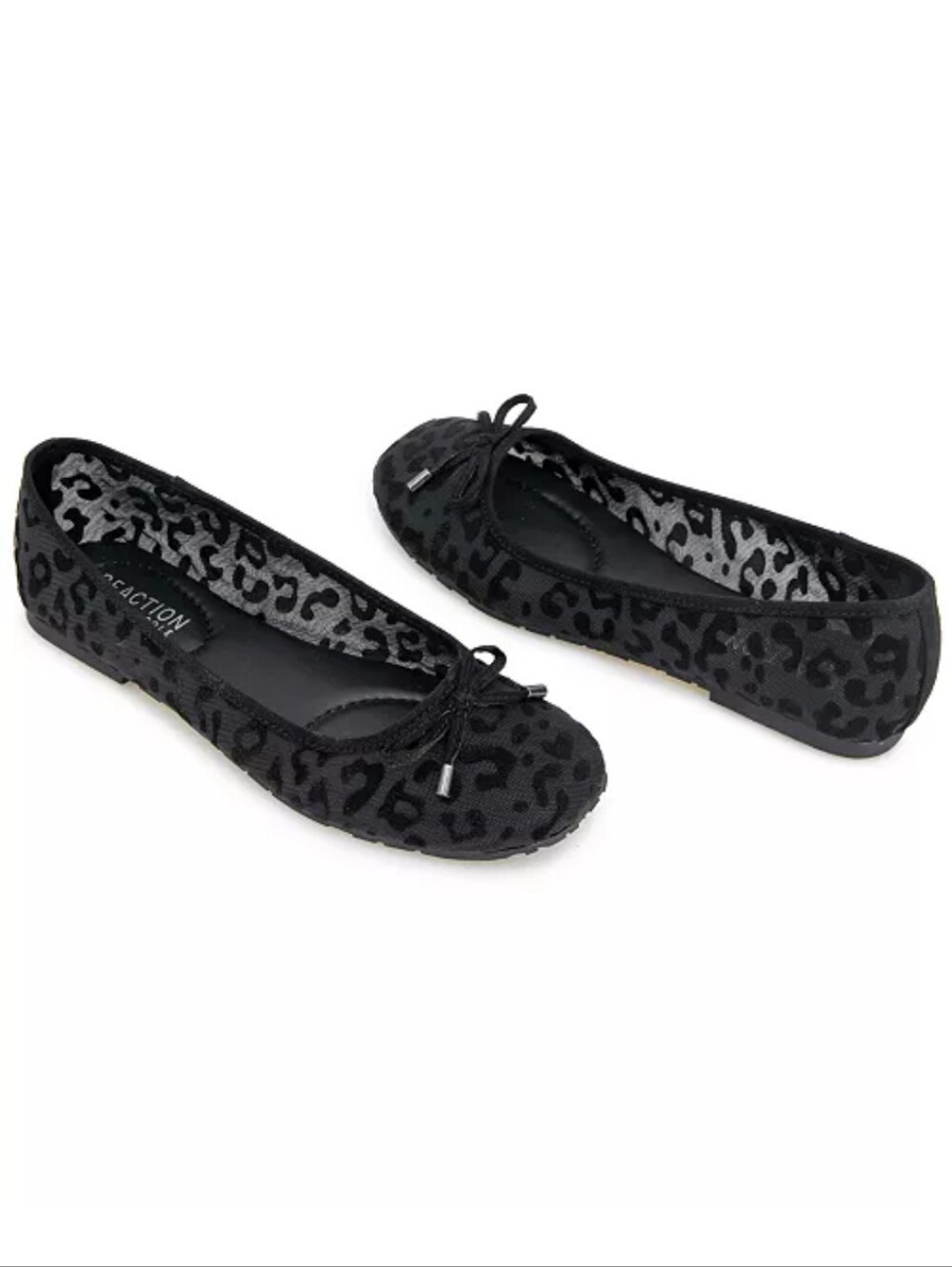 Kenneth Cole Black Leopard Ballet Flats